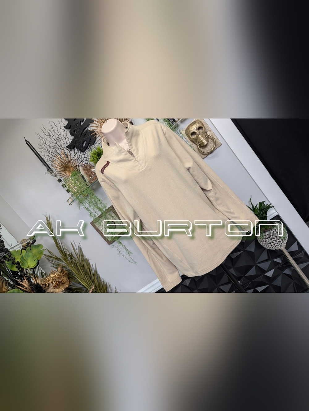 Burton AK (Alaska Edition) Tan Fleece Sweater LG